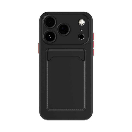 Skin Feel Card Contrast Color Button TPU Phone Case