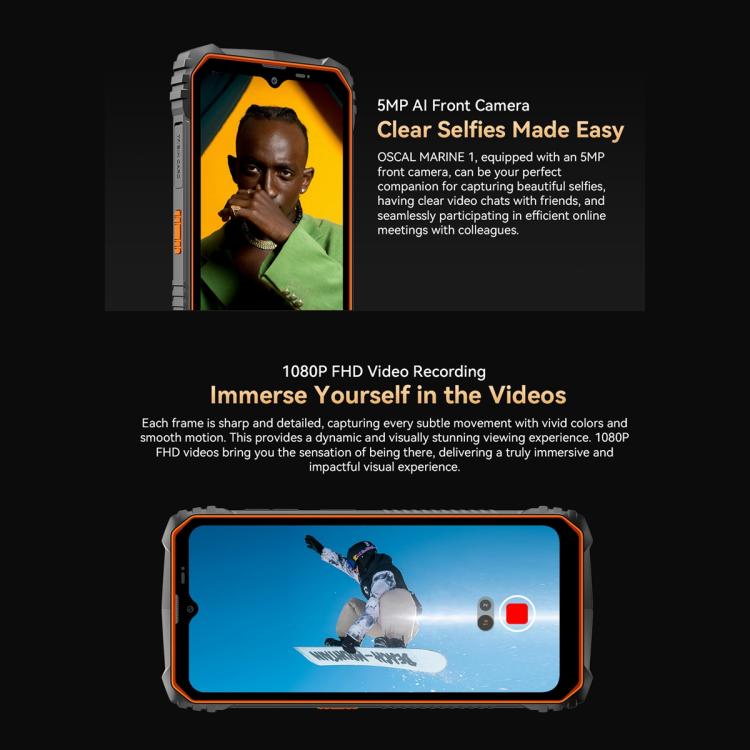 Blackview Oscal Marine 1, 6.56 inch Android 15 Unisoc UMS9230E T615 Octa Core, Network: 4G, OTG, NFC, 4GB+128GB
