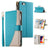 Stitching Multi-card Zipper Wallet Leather Phone Case with Short Strap