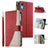Stitching Multi-card Zipper Wallet Leather Phone Case with Short Strap