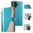 Stitching Multi-card Zipper Wallet Leather Phone Case with Short Strap