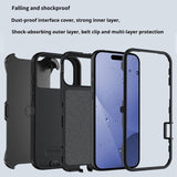 Kalebol Shockproof Phone Case with Back Clip - Durable PC Hybrid TPU Design