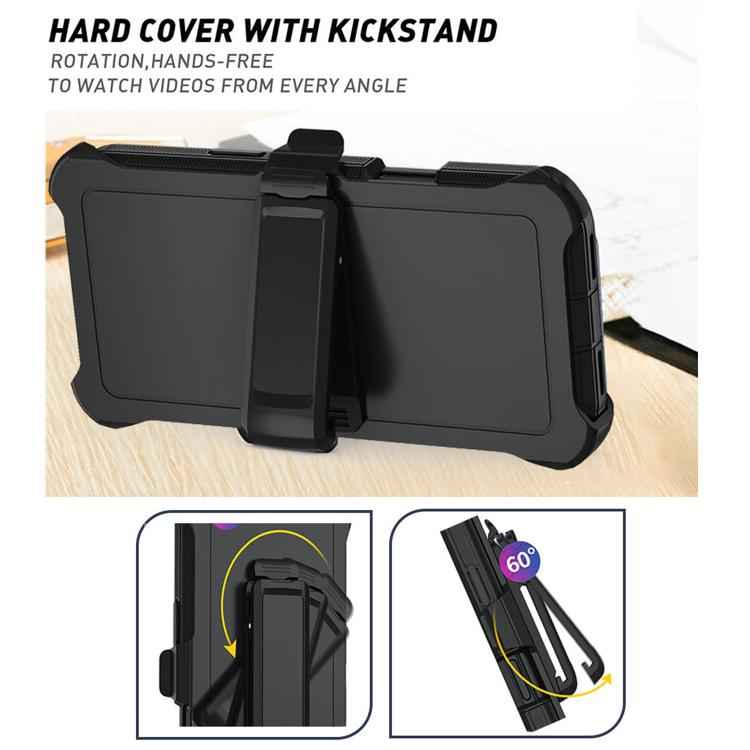 Kalebol Shockproof PC Hybrid TPU Phone Case with Back Clip