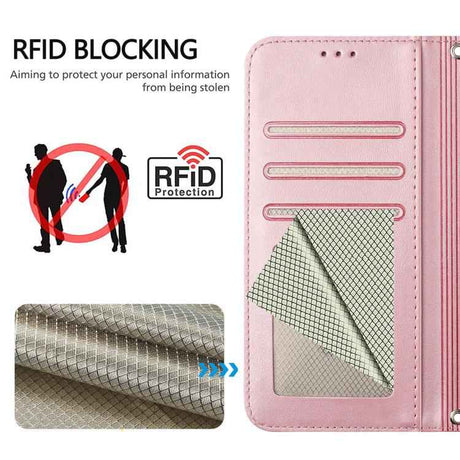 Litter Panda Embossing RFID Leather Phone Case with Lanyard