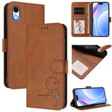 Litter Panda Embossing RFID Leather Phone Case with Lanyard