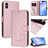Litter Panda Embossing RFID Leather Phone Case with Lanyard