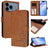 Litter Panda Embossing RFID Leather Phone Case with Lanyard