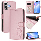 Litter Panda Embossing RFID Leather Phone Case with Lanyard