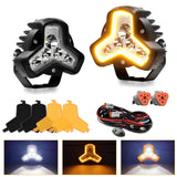 2pcs/Pack Car 80W High-power Matrix Triangle Cannon Work Light with Cable Set, Triangle