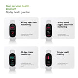 Original Xiaomi Smart Band 10, 1.72 inch AMOLED Screen 5ATM Waterproof Smart Watch, Support Blood Oxygen / Heart Rate Monitor, Smart Band 10 Black, Smart Band 10 Silver, Smart Band 10 Pink Gold