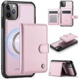 JEEHOOD J09 Buckle Card Bag MagSafe Magnetic Style RFID Leather Phone Case