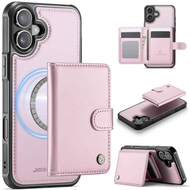 JEEHOOD J09 Buckle Card Bag MagSafe Magnetic Style RFID Leather Phone Case