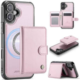 JEEHOOD J09 Buckle Card Bag MagSafe Magnetic Style RFID Leather Phone Case