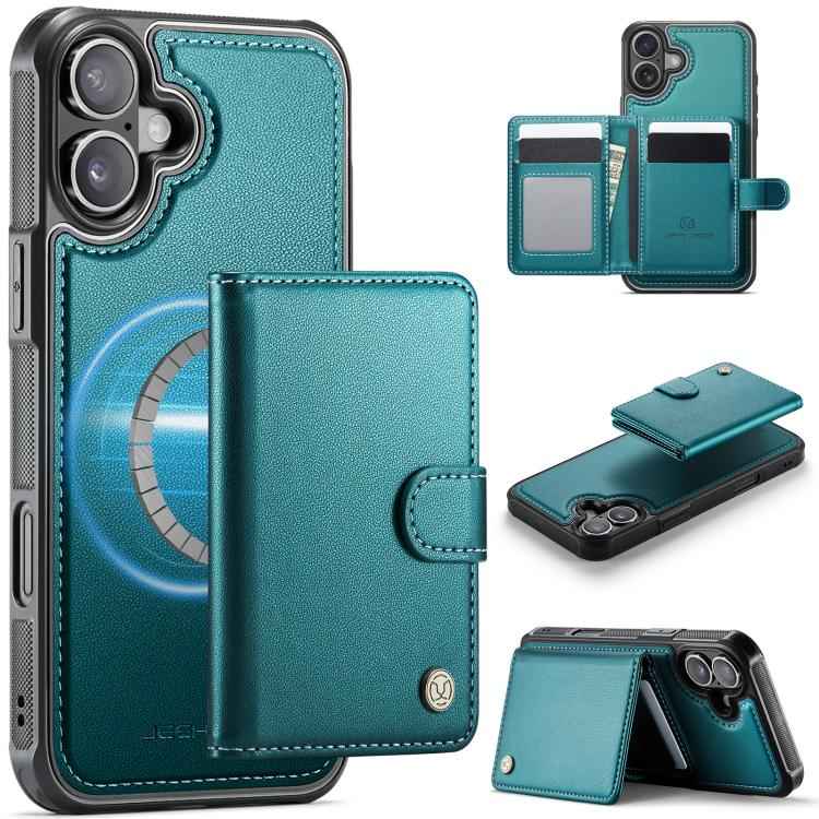JEEHOOD J09 Buckle Card Bag MagSafe Magnetic Style RFID Leather Phone Case