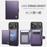 JEEHOOD J09 Buckle Card Bag MagSafe Magnetic Style RFID Leather Phone Case