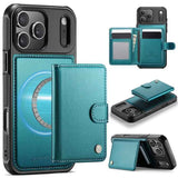 JEEHOOD J09 Buckle Card Bag MagSafe Magnetic Style RFID Leather Phone Case