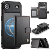 JEEHOOD J09 Buckle Card Bag MagSafe Magnetic Style RFID Leather Phone Case