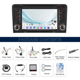 Para Audi A3 8P 2003-2012 Android 15 7 pulgadas Smart Central Control Car GPS Navigator Car MP5 Player, Estándar + AHD + Micrófono, Estándar