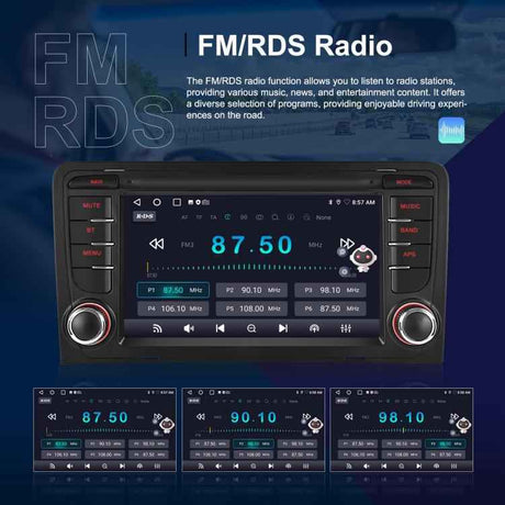 For Audi A3 8P 2003-2012 Android 15 7 inch Smart Central Control Car GPS Navigator Car MP5 Player, Standard+AHD+Microphone, Standard