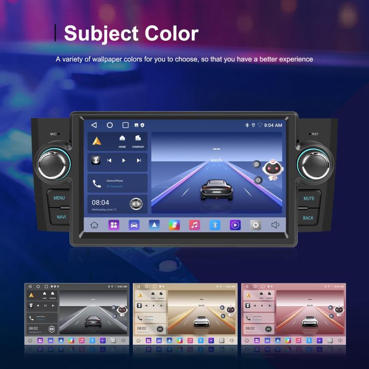 For Fiat Punto 2005-2009 Android 15 7 inch 2G+64G Car Central Control Audio Video Navigation, Standard, Standard+AHD+Microphone