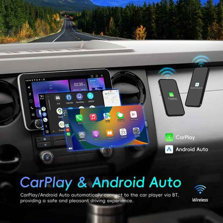 10.36 inch Screen Android 15 Car CarPlay Navigation Integrated Machine with Dual Knob, Standard, Standard+AHD+Microphone