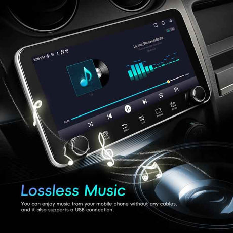 10.36 inch Screen Android 15 Car CarPlay Navigation Integrated Machine with Dual Knob, Standard, Standard+AHD+Microphone