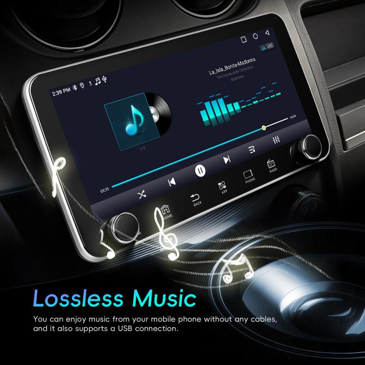 10.36 inch Screen Android 15 Car CarPlay Navigation Integrated Machine with Dual Knob, Standard, Standard+AHD+Microphone