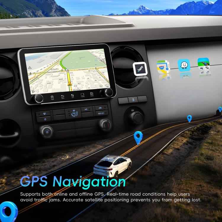 10.36 inch Screen Android 15 Car CarPlay Navigation Integrated Machine with Dual Knob, Standard, Standard+AHD+Microphone