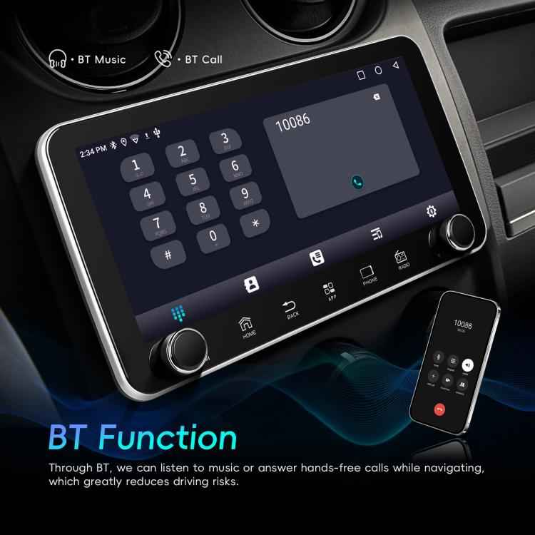 10.36 inch Screen Android 15 Car CarPlay Navigation Integrated Machine with Dual Knob, Standard, Standard+AHD+Microphone