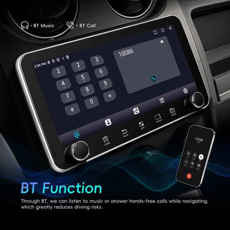 10.36 inch Screen Android 15 Car CarPlay Navigation Integrated Machine with Dual Knob, Standard, Standard+AHD+Microphone