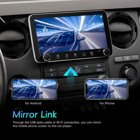 10.36 inch Screen Android 15 Car CarPlay Navigation Integrated Machine with Dual Knob, Standard, Standard+AHD+Microphone