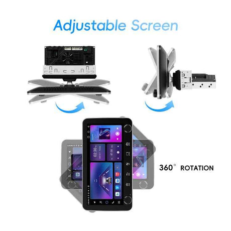 10.36 inch Screen Android 15 Car CarPlay Navigation Integrated Machine with Dual Knob, Standard, Standard+AHD+Microphone