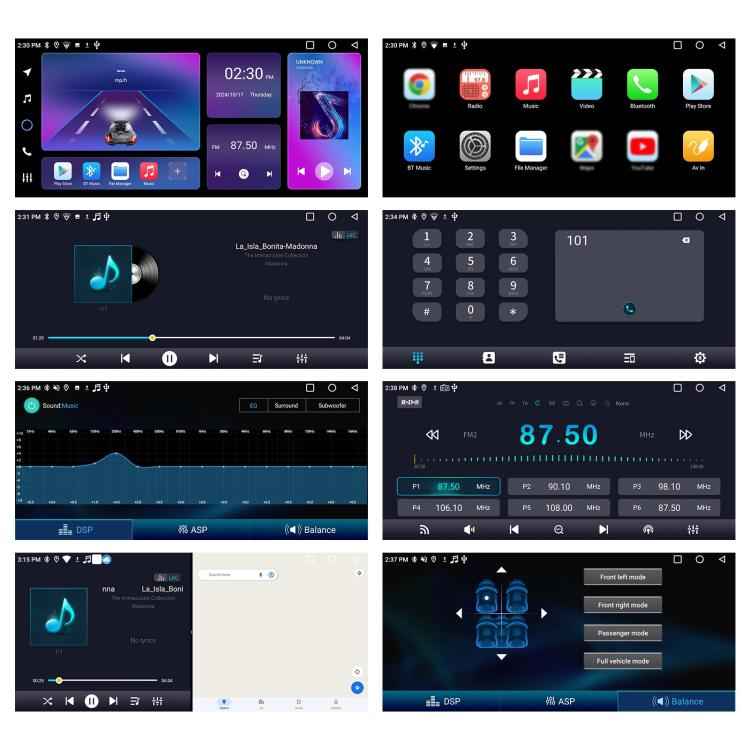 10.36 inch Screen Android 15 Car CarPlay Navigation Integrated Machine with Dual Knob, Standard, Standard+AHD+Microphone