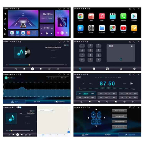 10.36 inch Screen Android 15 Car CarPlay Navigation Integrated Machine with Dual Knob, Standard, Standard+AHD+Microphone