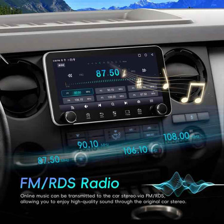 10.36 inch Screen Android 15 Car CarPlay Navigation Integrated Machine with Dual Knob, Standard, Standard+AHD+Microphone