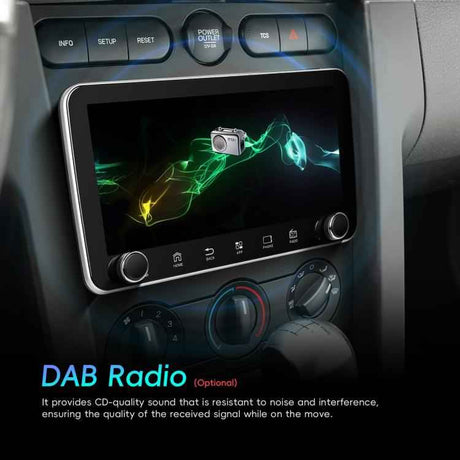 10.36 inch Screen Android 15 Car CarPlay Navigation Integrated Machine with Dual Knob, Standard, Standard+AHD+Microphone