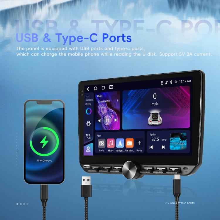 10 inch Screen Android 15 Car Navigation Audio Video Integrated Machine, Standard, Standard+AHD+Microphone