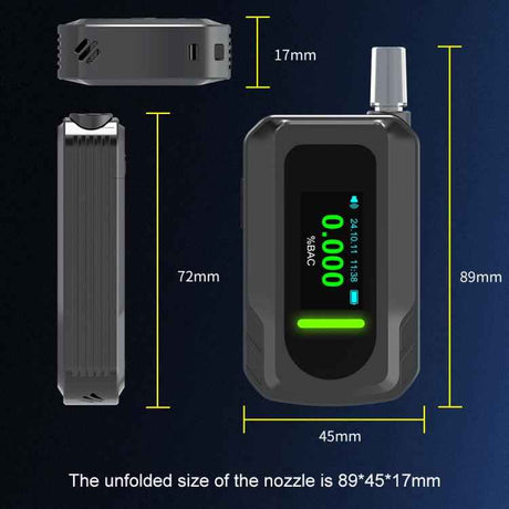 D2000 HD IPS Screen Portable Blow-Type High-Precision Alcohol Content Tester, D2000