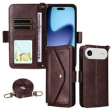 Multi-card Slots Crossbody Cowhide Leather Phone Case