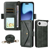 Multi-card Slots Crossbody Cowhide Leather Phone Case
