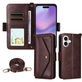 Multi-card Slots Crossbody Cowhide Leather Phone Case