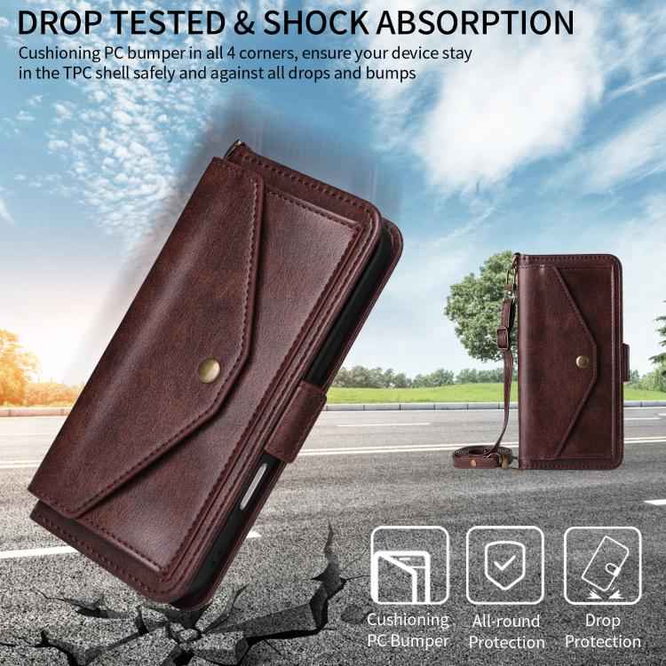 Multi-card Slots Crossbody Cowhide Leather Phone Case