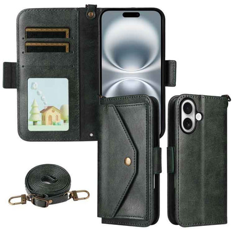 Multi-card Slots Crossbody Cowhide Leather Phone Case