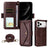 Multi-card Slots Crossbody Cowhide Leather Phone Case