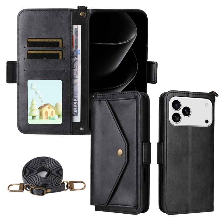 Multi-card Slots Crossbody Cowhide Leather Phone Case
