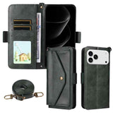 Multi-card Slots Crossbody Cowhide Leather Phone Case