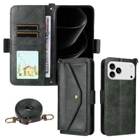 Multi-card Slots Crossbody Cowhide Leather Phone Case