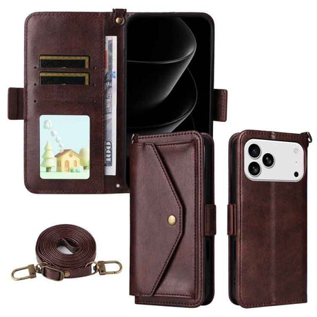 Multi-card Slots Crossbody Cowhide Leather Phone Case