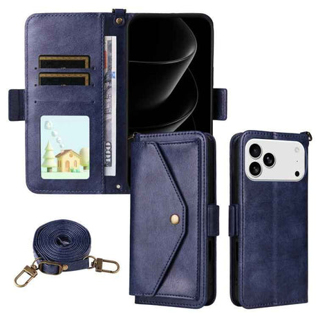 Multi-card Slots Crossbody Cowhide Leather Phone Case