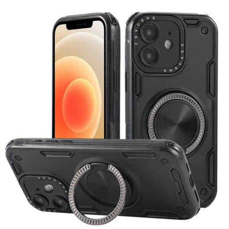 Three-core Mecha 360 Degree Rotation Magnetic Holder Phone Case